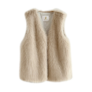 皮草马甲女2025秋冬新款减龄环保狐狸毛洋气时髦背心仿毛毛外搭