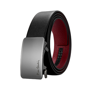 【本命年】皮尔卡丹内扣式皮带男士真皮马年红色腰带高档送礼裤带