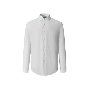 【棉质莱赛尔/免烫防皱/商场同款】G2000男装2025人字纹长袖衬衫