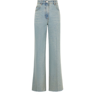 【折扣】RECTO 秋冬女毛边高腰直筒牛仔裤