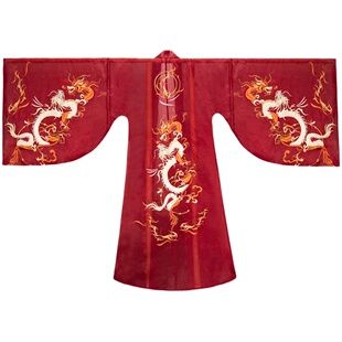如梦霓裳X神都夜行录联名款【烛龙】汉服男烛龙绣花大袖衫秋现货