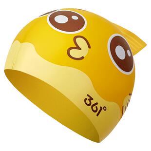 361度儿童硅胶泳帽卡通可爱防水专业弹力舒适不勒头男女童游泳帽