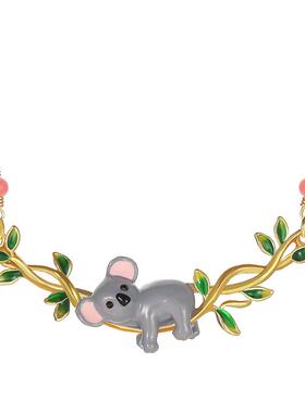 JuicyGrape原创可爱考拉项链女