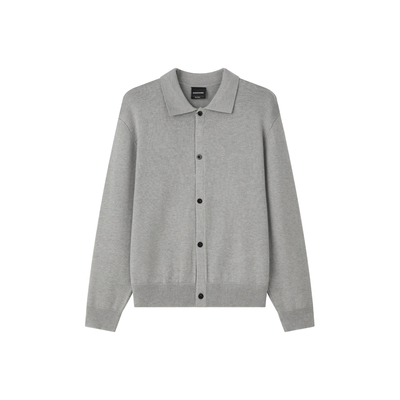 MIDASHAND美式复古翻领针织衫