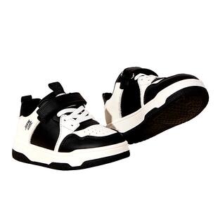 真维斯童鞋男童春装鞋子儿童秋款低帮熊猫配色休闲鞋大童时尚板鞋