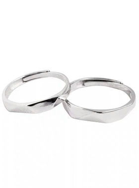 ins菱格纹潮人小众复古百搭戒指