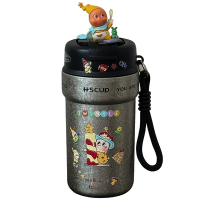 可爱星星人保温杯简约ins风高颜值咖啡杯便携大容量不锈钢水杯子