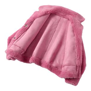 2025冬季颗粒羊剪绒大衣女短款小个子皮毛一体澳洲羊羔毛皮草外套