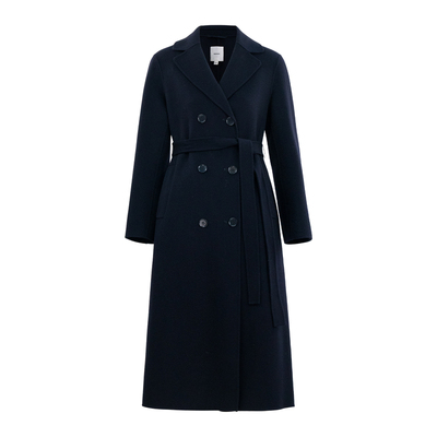 HONRN/红人系带双面羊毛呢子大衣