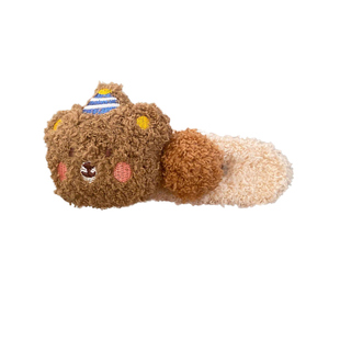 可爱毛绒小熊鸭嘴夹大号发夹边夹侧边高级感刘海夹女前额秋冬头饰