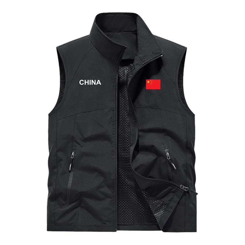 国家队CHINA春秋透气运动马甲
