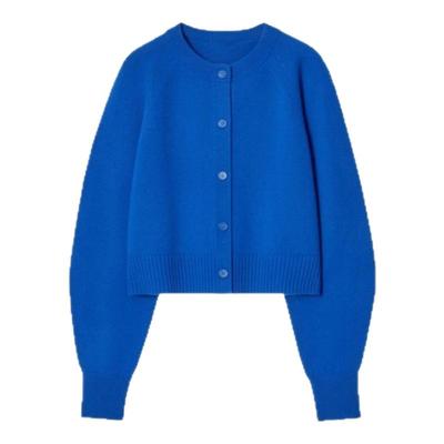 【现货】NOTHING WRITTEN十色圆领短款针织开衫女 秋季外套上衣