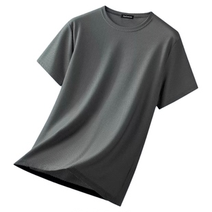猫人速干短袖T恤男款夏季冰丝透气网眼运动t恤圆领简约内搭上衣