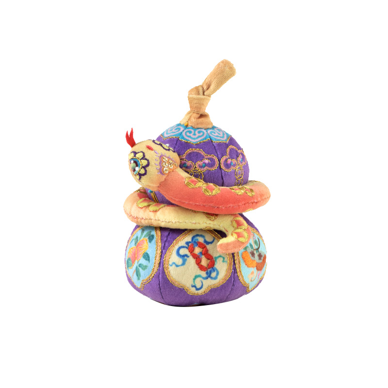 阿卡葫芦刺绣手工diy材料包国风福禄蛇香囊包饰品随身平安符挂件