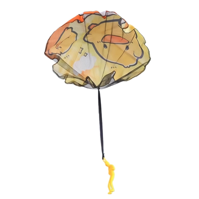 小黄鸭手抛降落伞户外运动玩具