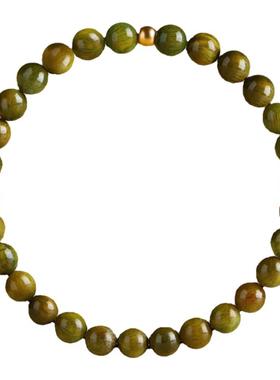 普陀山绿檀手串檀木朱砂手链男念珠沉香盘玩蜜蜡文玩手串新中式女