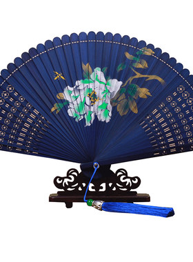 开合顺滑全竹舞蹈走秀随身小扇子