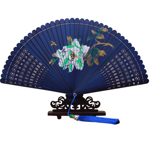 5寸小巧新款古典扇子旗袍走秀古风折扇舞蹈跳舞专用紫色女士国风