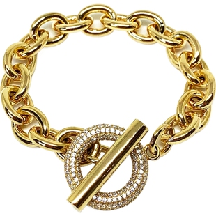 【折扣】NUMBERING 女黄铜镀16K金手链