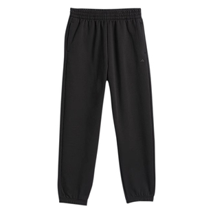Adidas阿迪达斯男女同款冬季加绒保暖篮球系列宽松收口长裤IZ4908
