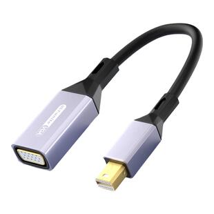 MiniDP转VGA转换器迷你雷电2小DP接口高清母口适用苹果macbook air微软surface笔记本电脑接老显示器投影仪