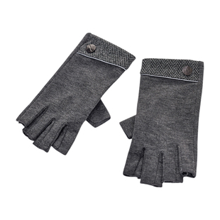 男士半指五指手套薄款春秋冬季弹力保暖骑行开车驾驶露手指可触屏