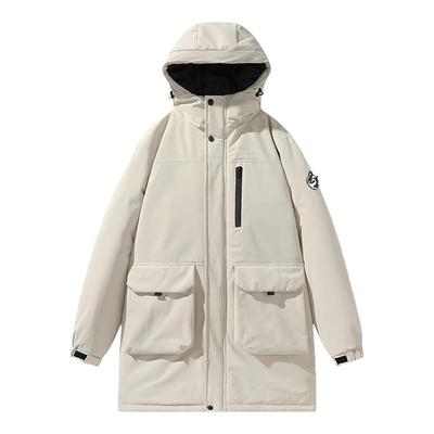 回力石墨烯中长款冲锋工装棉衣男