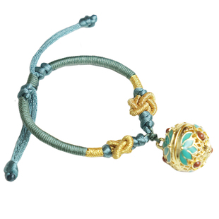 景泰蓝香囊球手链随身佩戴镂空香丸球手绳香薰无火扩香可打开手饰