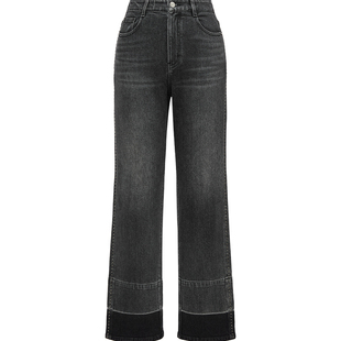 EP YAYING雅莹女装 长绒棉渐变水洗直筒牛仔裤 商场同款 J610A