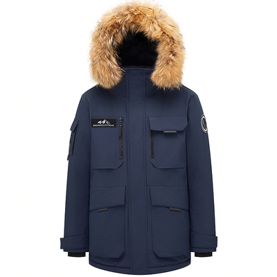 极寒波司登毛领保暖90鹅绒服女男