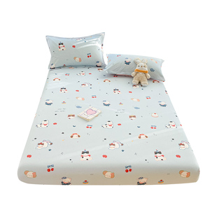 2026新款全棉印花床笠三件套小清新100纯棉全包床罩套床垫保护套