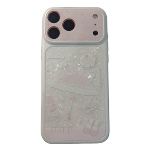 ins风雨伞舞鞋蛋糕少女心适用苹果17手机壳贝壳纹iphone16promax新款18pro带挂件15Pro防摔14Pro个性全包女款
