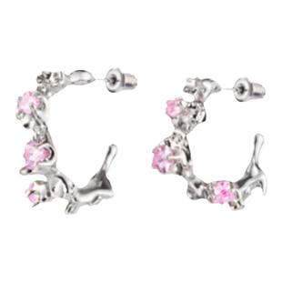 NothingButMini×sobershy 锆石熔岩耳环小众设计耳饰女