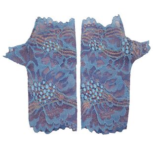 露半指手套女春秋薄款蕾丝 防晒手套开车半指防滑女夏天薄短款