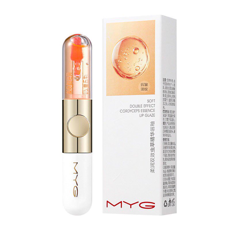 MYG虫草双头唇釉不沾杯口红唇唇膏/口红