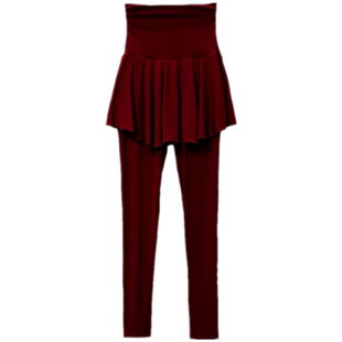 假两件黑色莫代尔高腰形体裤芭蕾舞蹈裤遮屁股练功裤短裙裤一体女