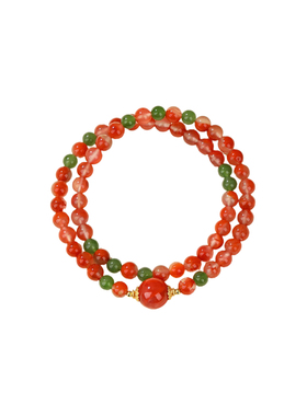 冰飘南红手串碧玉本命年红手绳