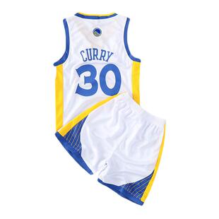 儿童球衣30号库里杜兰特篮球服男女童速干训练服运动套装亲子定制