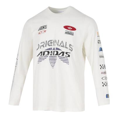 Adidas阿迪达斯三叶草男装2025秋季新款WAFFLE TEE 长袖T恤KH1176
