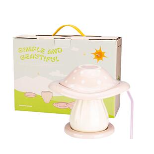 摩登主妇可爱蘑菇餐具套装一人食家用2026新款高颜值碗具生日礼物