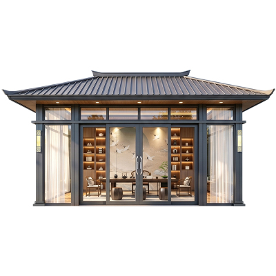 仿古茶室铝合金玻璃房古色阳光房