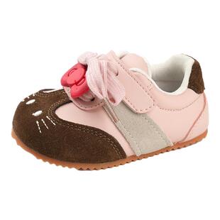 小步点女宝宝学步鞋春季软底婴幼儿鞋子一岁女宝鞋防滑儿童运动鞋