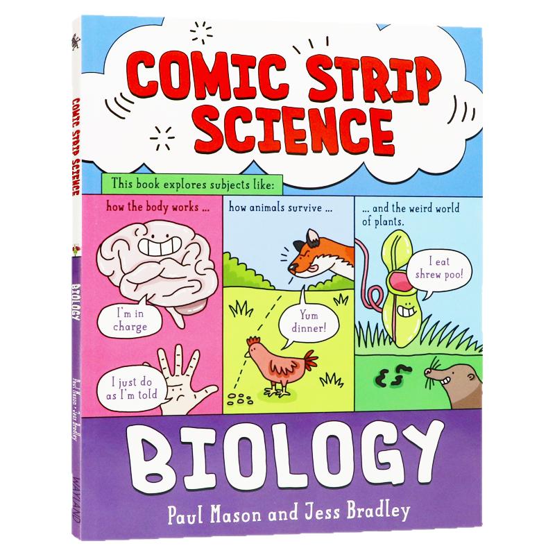 漫画科学生物学 科普绘本 Comic Strip Science Biology 英文原版 儿童趣味连环插画图画书动植物百科认知 英语拓展阅读 蓝彼得奖