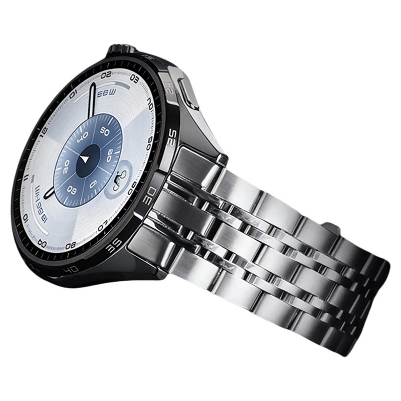 适用华为gt7手表带watchgt7专用一体无缝接口金属腕表带gt6钢带弧形接口运动智能手表男士高级夏
