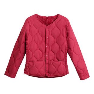 棉服女2025年新款冬季加绒保暖羽绒棉内胆棉衣女短款加厚轻薄外套