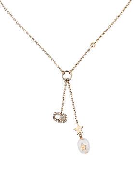 新款五角星CD巴洛克异形珍珠项链经典款复古做旧高级感轻奢颈链女