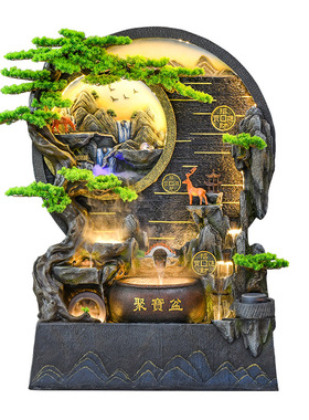 水幕墙流水屏风庭院公司假山喷泉