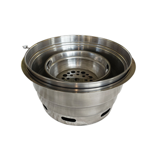 高水圈上排烟炭烤炉韩式商用碳炉镶嵌式防溅油木炭烤肉锅炭火炉具