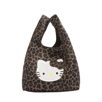 豹纹kt猫手提包上班杂物小拎包