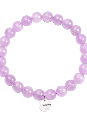 天然紫锂辉猫眼女手串薰衣草水晶